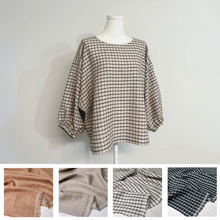 Load image into Gallery viewer, [HANDMADE] Infit Top - Grid Linen 4 Colour XL - 3XL
