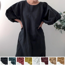 Load image into Gallery viewer, [HANDMADE] Infit Dress - Linen Cotton Twill in 8 Colours Available XL - 3XL
