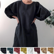 [FAIT MAIN] Robe Infit - Sergé lin et coton en 8 couleurs disponibles XL - 3XL