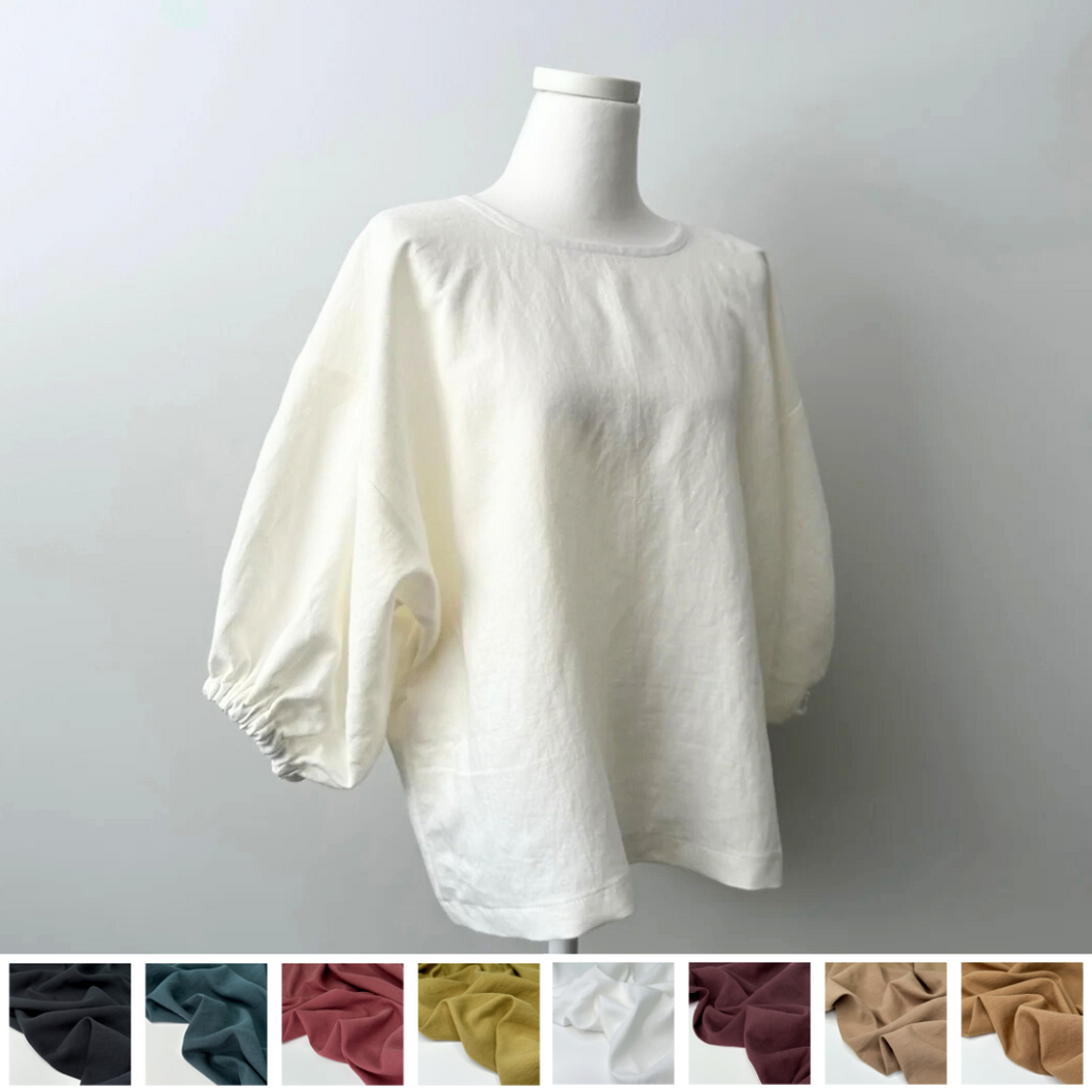 [HANDMADE] Infit Top - Linen Cotton Twill 8 Colour XS - L