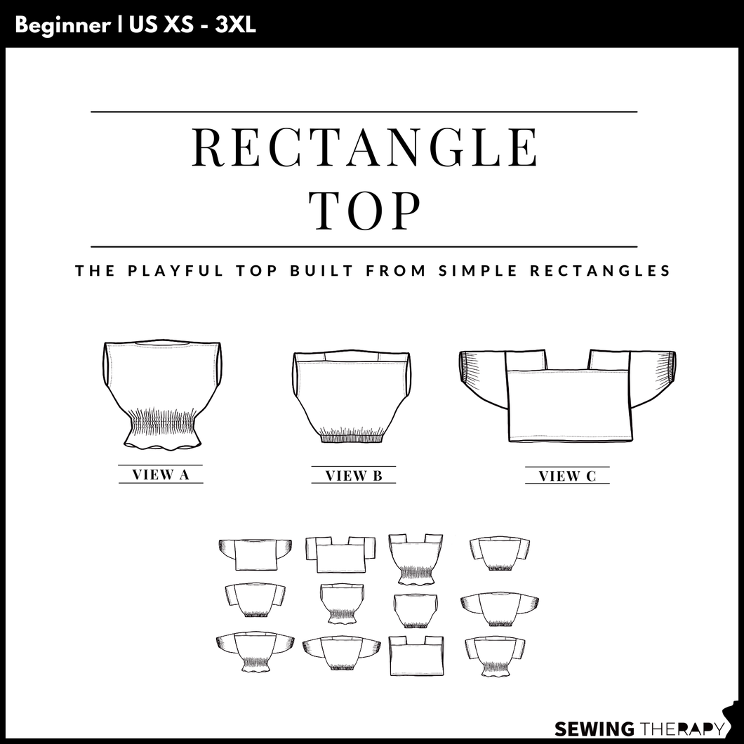 Top Rectangle PDF Rectangle Top Pattern - Sewing Therapy – Two O Nine Fabric