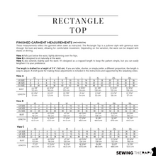 Load image into Gallery viewer, [35% INTRO SALE ~ SEP 30] PDF Rectangle Top Pattern - Sewing Therapy
