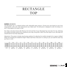Load image into Gallery viewer, [35% INTRO SALE ~ SEP 30] PDF Rectangle Top Pattern - Sewing Therapy
