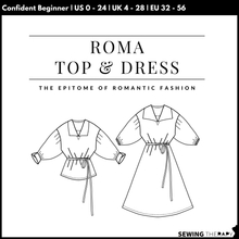 Charger l'image dans la galerie, PDF Roma Top &amp; Dress Pattern - Sewing Therapy
