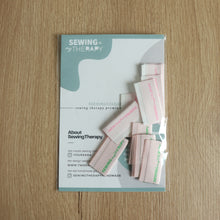 Load image into Gallery viewer, Pink/Green - SEWING IS MY THERAPY (10 Labels in each envelope)
