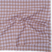 Charger l'image dans la galerie, 1/2 Yard Sunday Check Yarn-dyed Cotton Linen in Lilac/Cocoa Gingham 54" Wide
