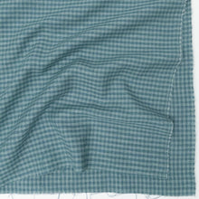 Charger l'image dans la galerie, 1/2 Yard Sunday Check Yarn-dyed Cotton Linen in Muted Teal Gingham 54" Wide
