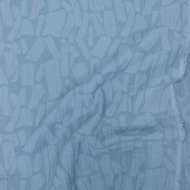 1/2 verge de jacquard en mélange de lin Terrazzo - Bleu ciel, 50