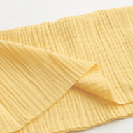 1/2 Yard Pigment Bio Washed Double Gauze - Yellow Cotton 100% 57