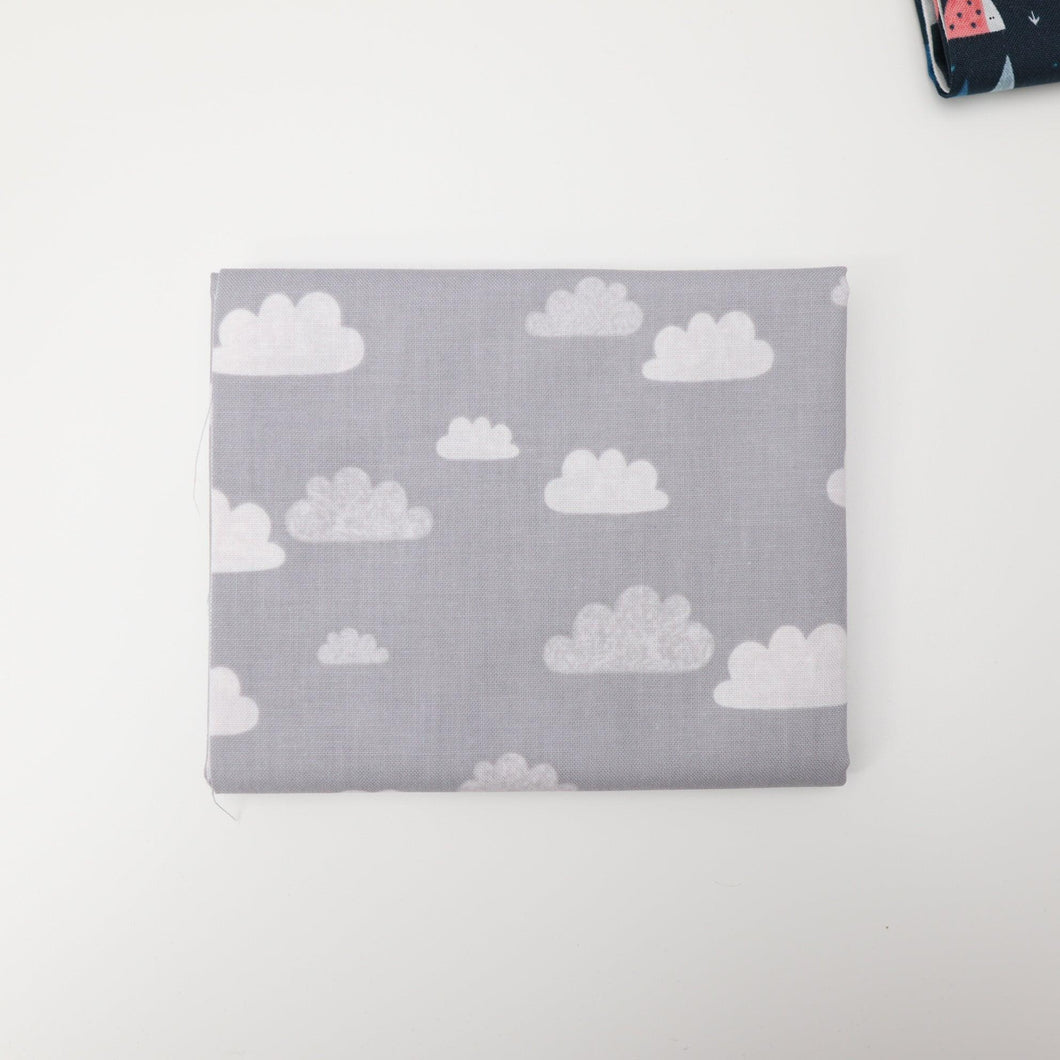1/2 Yard Summer Skies Summer Clouds - Grey by Alijt Emments for Cotton + Steel Cotton 100% 44