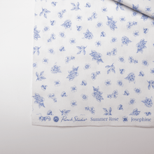 Load image into Gallery viewer, 1/2 Yard Summer Rose - Josephine - Periwinkle Cotton 100% 42&quot; Wide - Two O Nine Fabric
