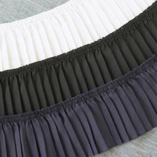 Charger l&#39;image dans la galerie, 1 Yard PINO Cotton Pleat Lace Trim - Medium 7cm Wide (Black/White) - Two O Nine Fabric
