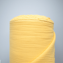 Charger l&#39;image dans la galerie, 1/2 Yard Pigment Bio Washed Double Gauze - Yellow Cotton 100% 57&quot; Wide - Two O Nine Fabric
