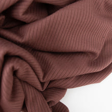 Charger l&#39;image dans la galerie, 1/2 Yard Rib Knit Rayon Blend (Poly 70 Rayon 27 Spandex 3) - Raisin 48&quot; Wide - Two O Nine Fabric
