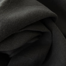Load image into Gallery viewer, 1/2 Yard FW LINEN - Sand Washed Heavy Linen Twill - Black 54&quot; Wide - Two O Nine Fabric
