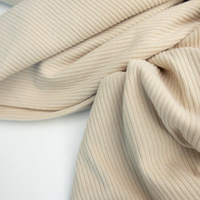 Charger l&#39;image dans la galerie, 1/2 Yard Sweet Sugar Rib Knit Cotton Blend (Poly 71 Cotton 24 Spandex 5) - Oatmeal Beige 47&quot; Wide - Two O Nine Fabric
