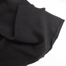 Load image into Gallery viewer, 1/2 Yard FLOW Viscose Linen - Black 48&quot; Wide - Two O Nine Fabric
