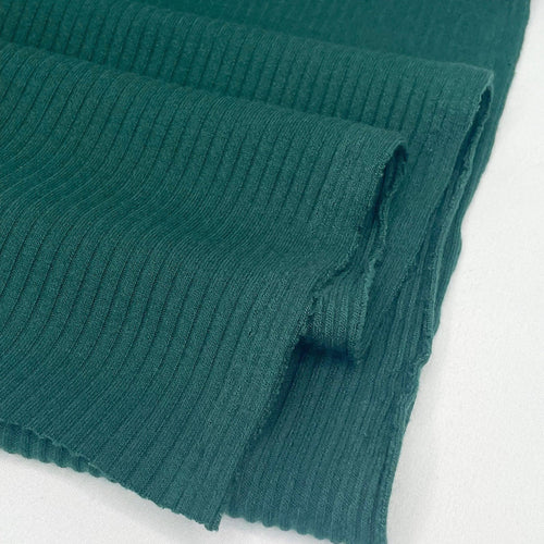 1/2 Yard Rib Knit Rayon Blend (Poly 70 Rayon 27 Spandex 3) - Pine 48