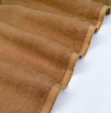Load image into Gallery viewer, 1/2 Yard FW LINEN - Sand Washed Heavy Linen Twill - Caramel 54&quot; Wide - Two O Nine Fabric
