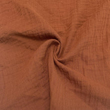 Load image into Gallery viewer, 1/2 Yard Organic Cotton Double Gauze - Cinnamon Cotton 100% 52&quot; Wide - Two O Nine Fabric
