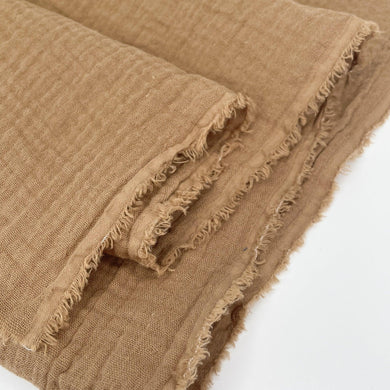 1/2 Yard Organic Cotton Double Gauze - Tobacco Cotton 100% 52