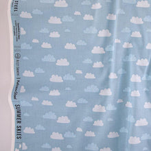 Load image into Gallery viewer, 1/2 Yard Summer Skies Summer Clouds - Sky Blue by Alijt Emments for Cotton + Steel Cotton 100% 44&quot; Wide - Two O Nine Fabric
