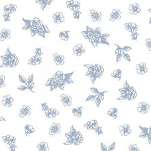 Charger l&#39;image dans la galerie, 1/2 Yard Summer Rose - Josephine - Periwinkle Cotton 100% 42&quot; Wide - Two O Nine Fabric
